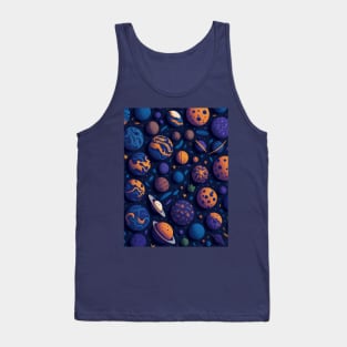 Planets and Stars Pattern Tank Top